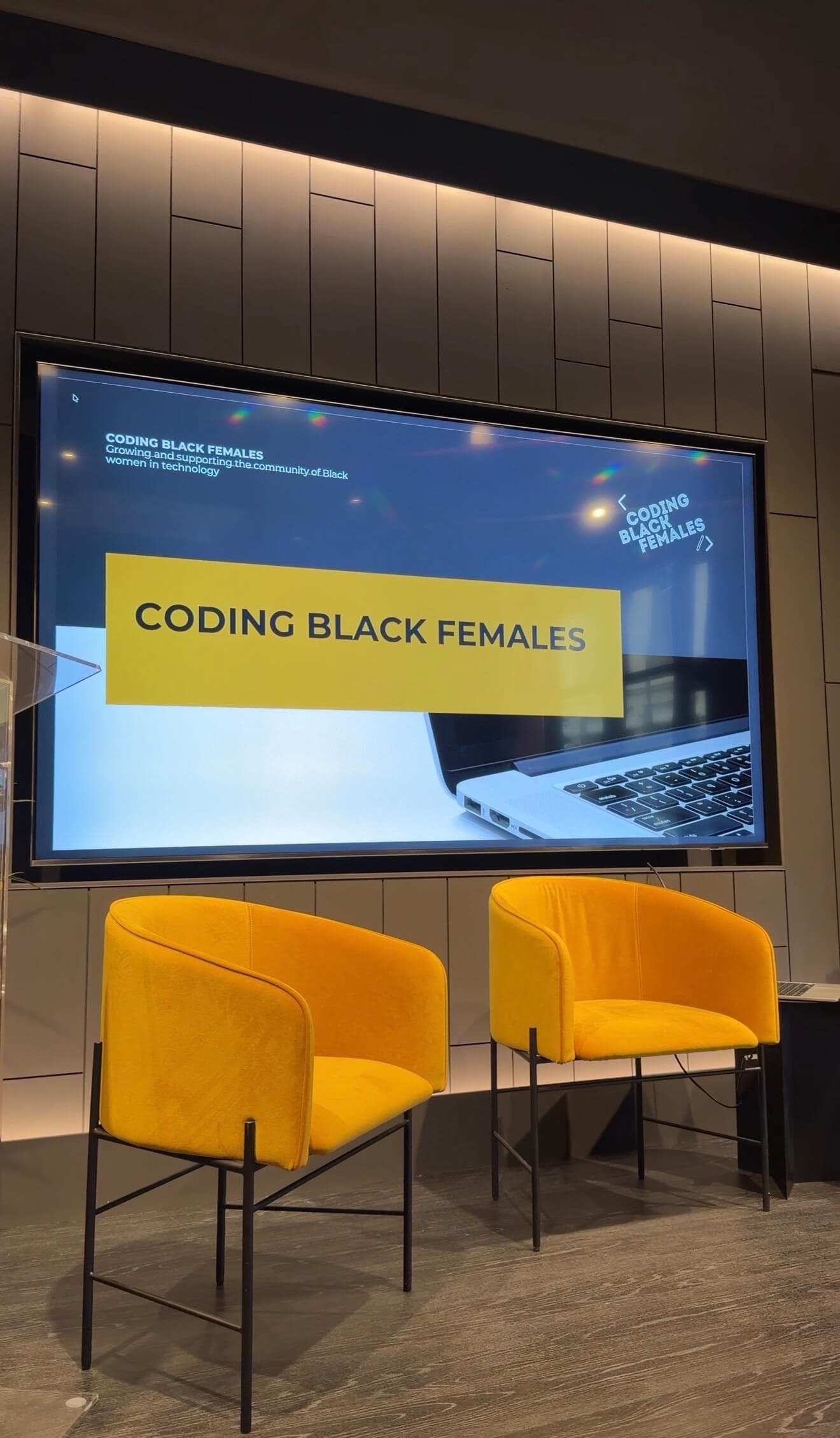 Coding Black Females community members playing Neegma's Odd One Out game at Colony Workspace in Manchester